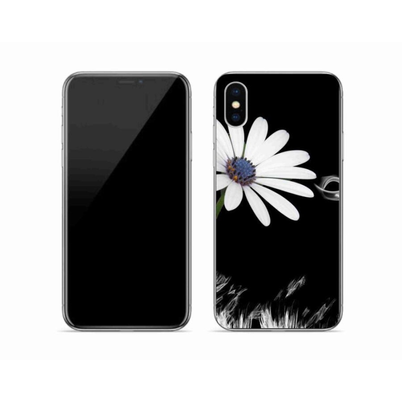 Gél borítás mmCase iPhone X készülékhez - fehér virág