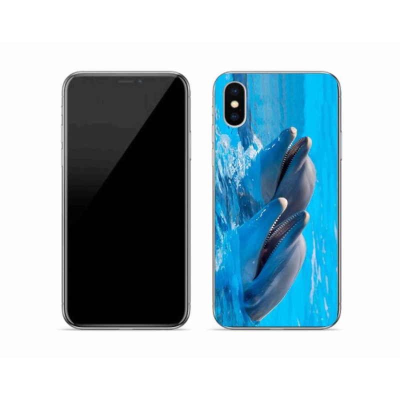 Gél borítás mmCase iPhone X készülékhez - delfinek