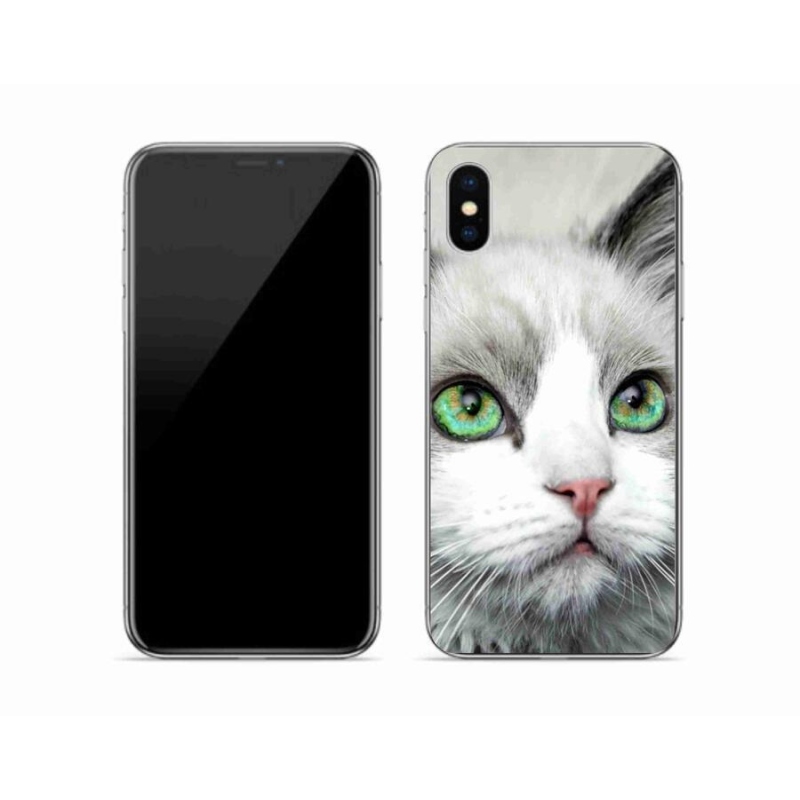 Zselés borítás mmCase iPhone X készülékhez - macska nézet