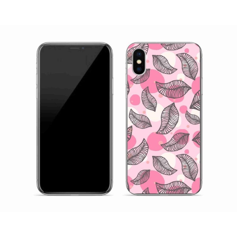 Gél borítás mmCase iPhone X készülékhez - rajzfilmes hulló levelek