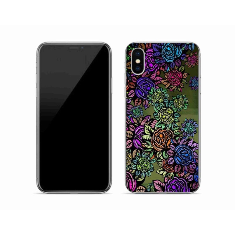 Gél borítás mmCase iPhone X készülékhez - virágok 6
