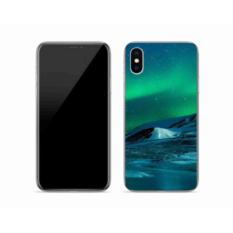 Gél borítás mmCase iPhone X készülékhez - sarki fény