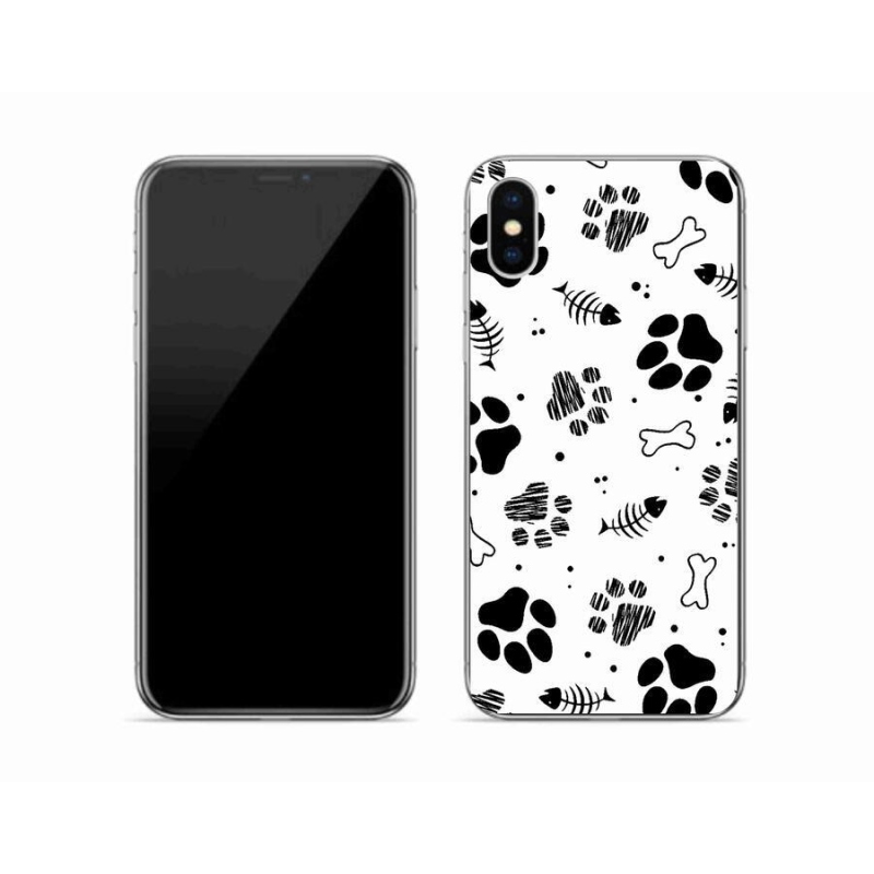 Gél borítás mmCase iPhone X készülékhez - kutyamancsok 1