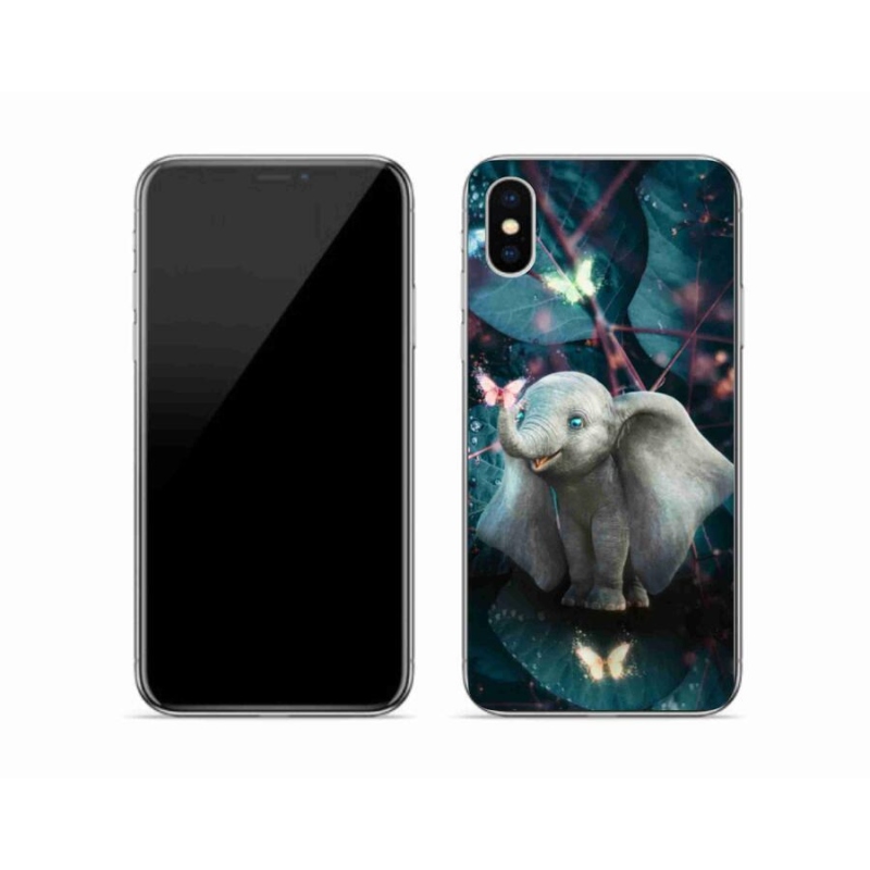 Gél borítás mmCase iPhone X készülékhez - aranyos elefánt
