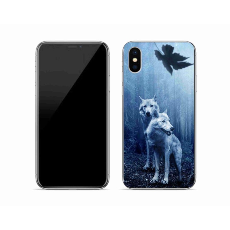 Gél borítás mmCase iPhone X készülékhez - farkasok az erdőben