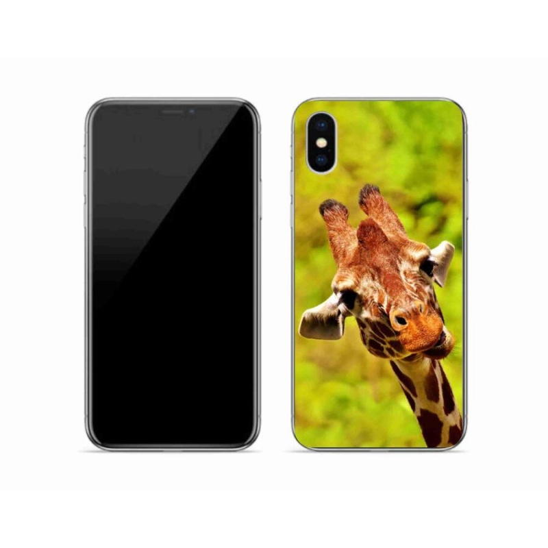 Zselés borítás mmCase iPhone X készülékhez - zsiráf