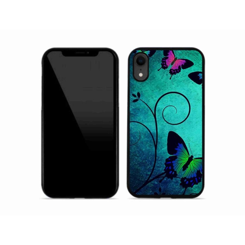 Zselés borítás mmCase iPhone XR készülékhez - színes pillangók