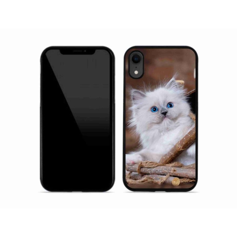 Gél borítás mmCase iPhone XR készülékhez - fehér cica
