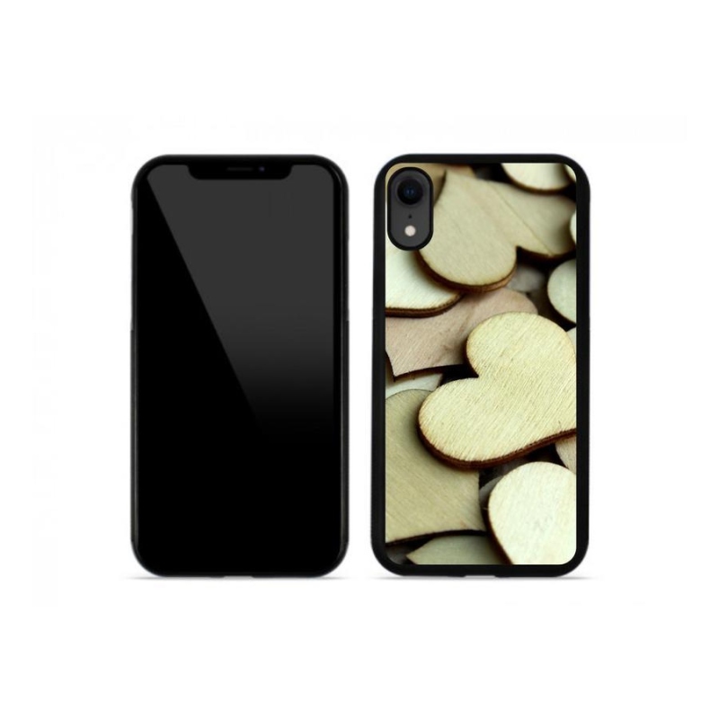 Gél borítás mmCase iPhone XR készülékhez - fából készült szívek