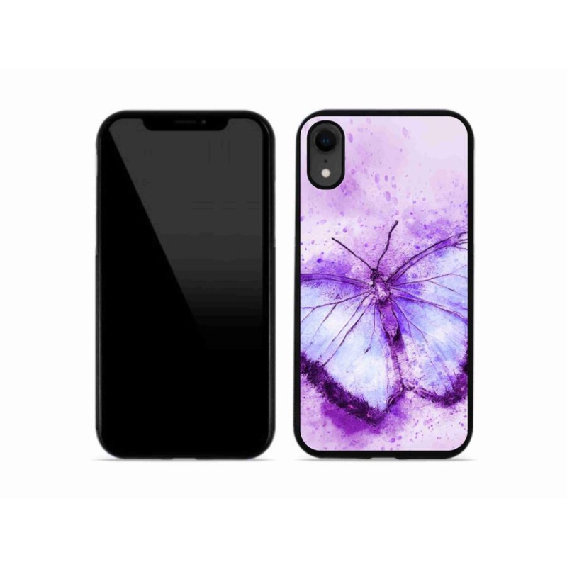 Zselés borítás mmCase iPhone XR készülékhez - lila pillangó