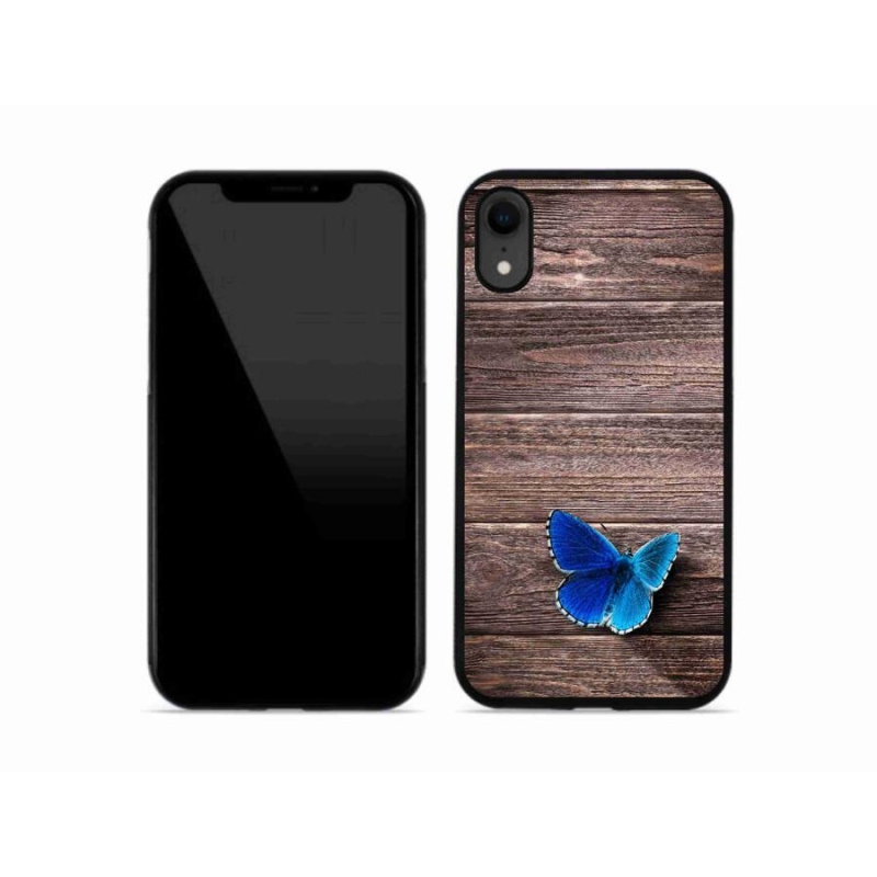 Zselés borítás mmCase iPhone XR készülékhez - kék pillangó 1