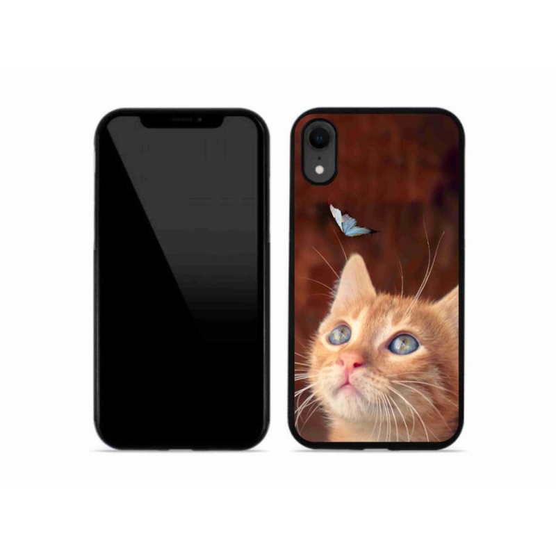 Gél borítás mmCase iPhone XR készülékhez - pillangó és cica