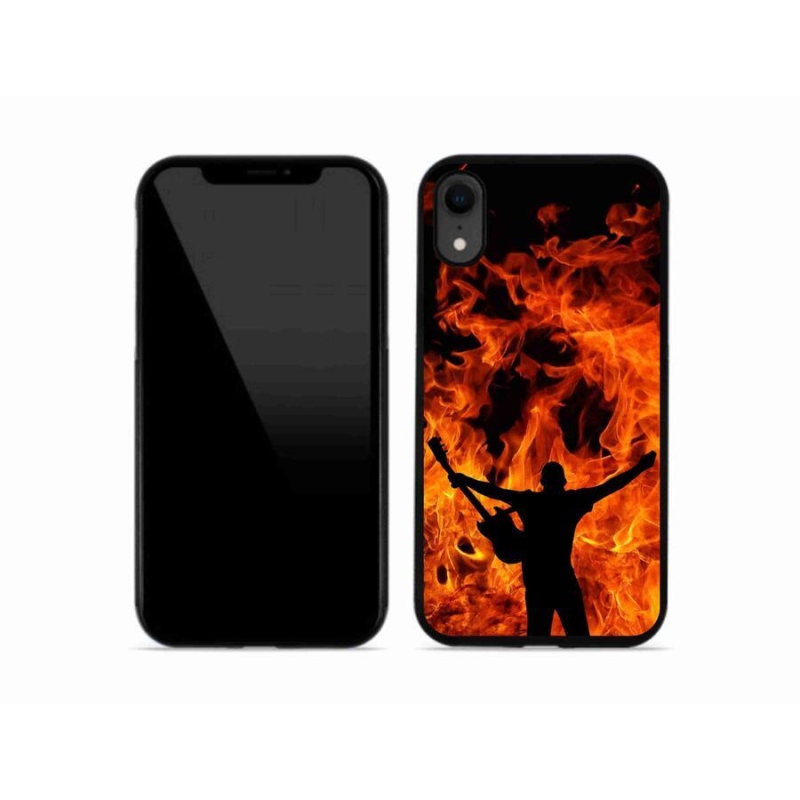 Gél borítás mmCase iPhone XR-hez - zenész és tűz