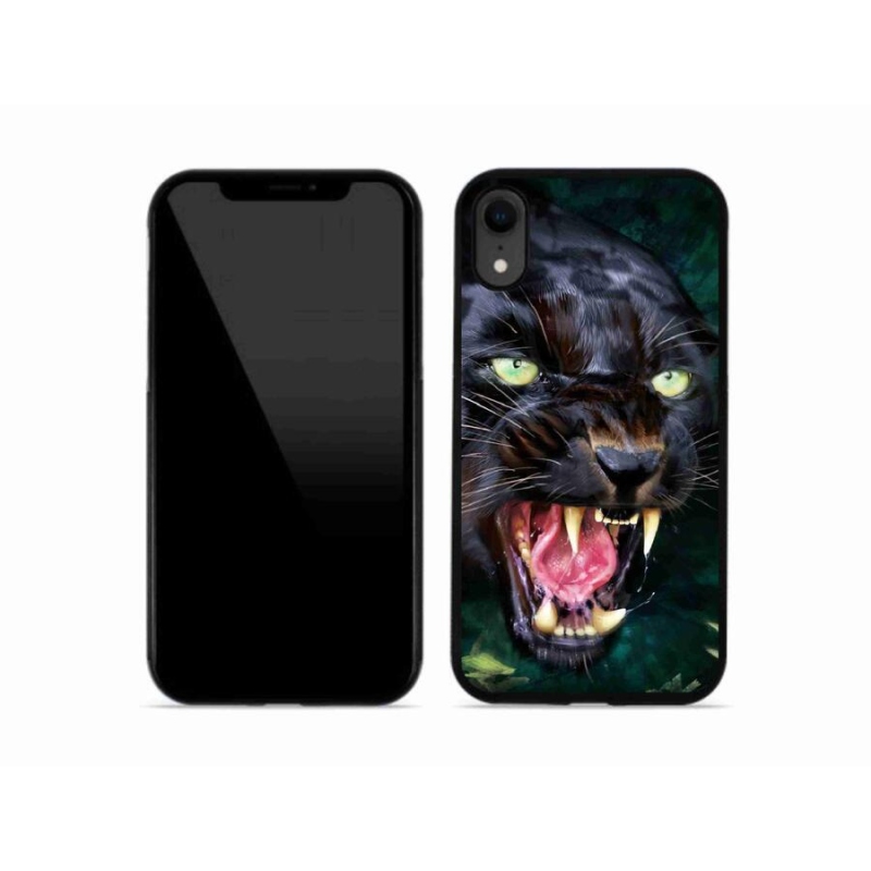 Zselés borítás mmCase iPhone XR készülékhez - dühös fekete párduc