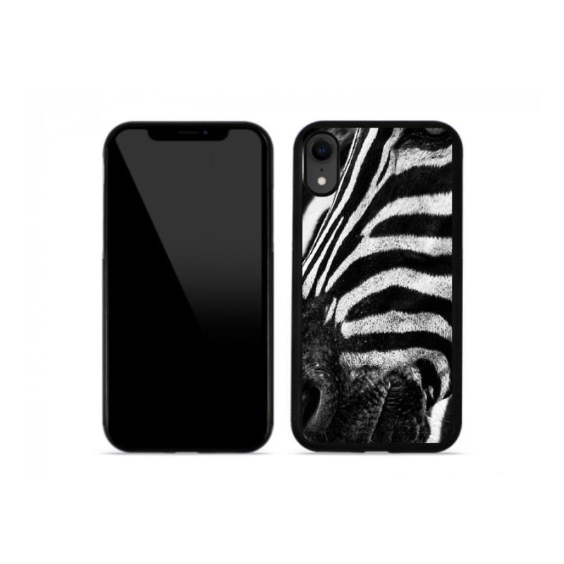 Gél védőburkolat mmCase iPhone XR készülékhez - zebra