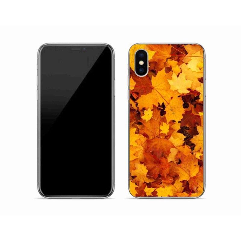 Gél borítás mmCase iPhone XS készülékhez - juharlevelek