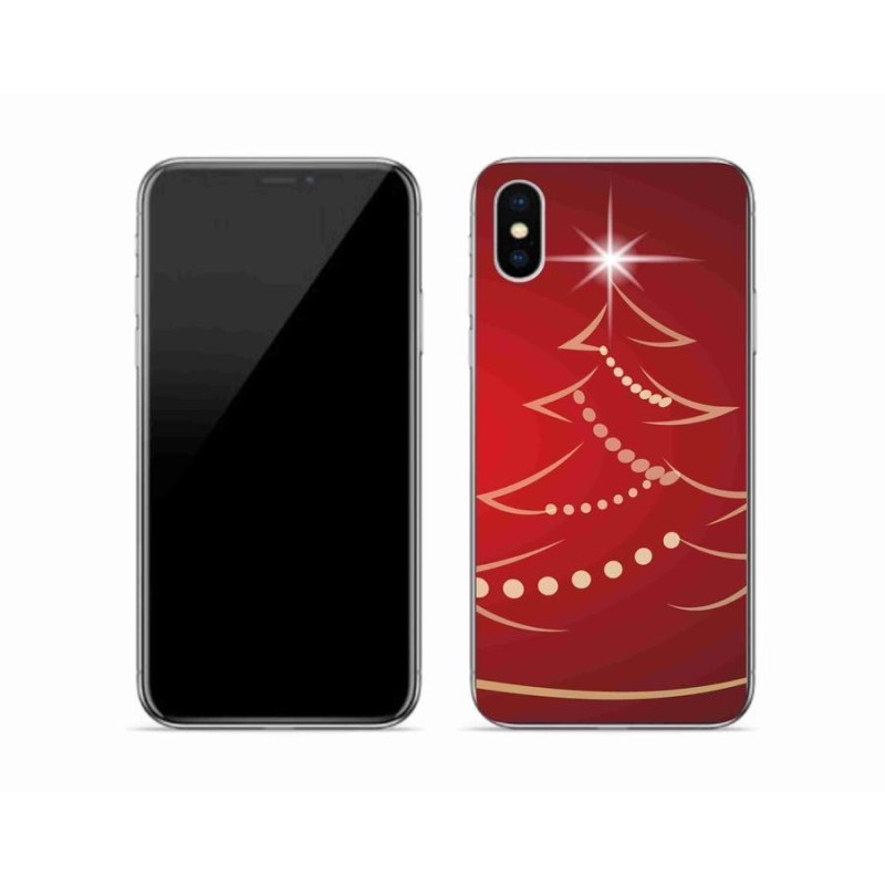 Gél borítás mmCase iPhone XS készülékhez - karácsonyfa karikatúra
