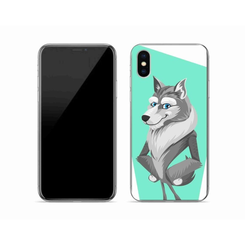 Zselés borítás mmCase iPhone XS készülékhez - rajzfilmfarkas