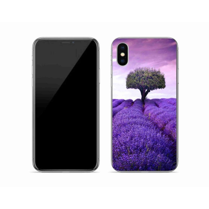 Gél borítás mmCase iPhone XS készülékhez - levendula rét