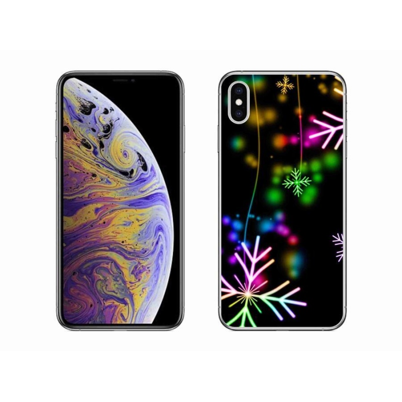 Zselés borítás mmCase iPhone XS Max készülékhez - színes pelyhekkel