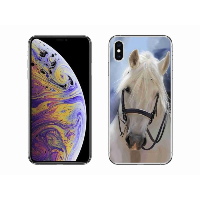 Gél borítás mmCase iPhone XS Max készülékhez - fehér ló