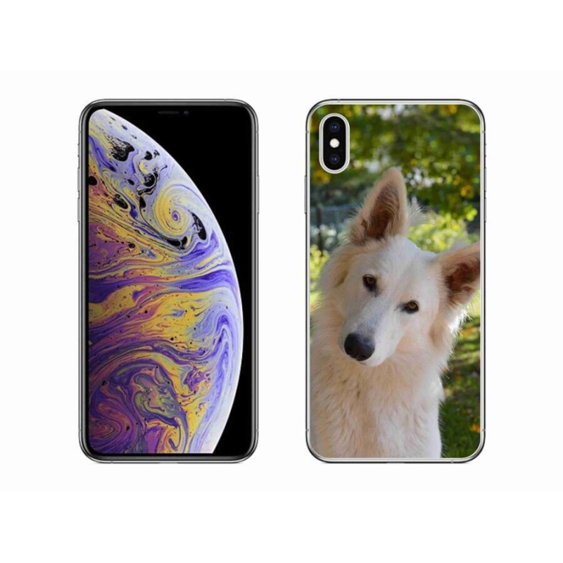 Zselés borítás mmCase iPhone XS Max készülékhez - fehér Svájci juhász 1