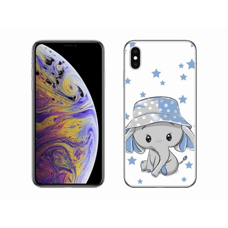 Zselés borítás mmCase iPhone XS Max készülékhez - kék elefánt