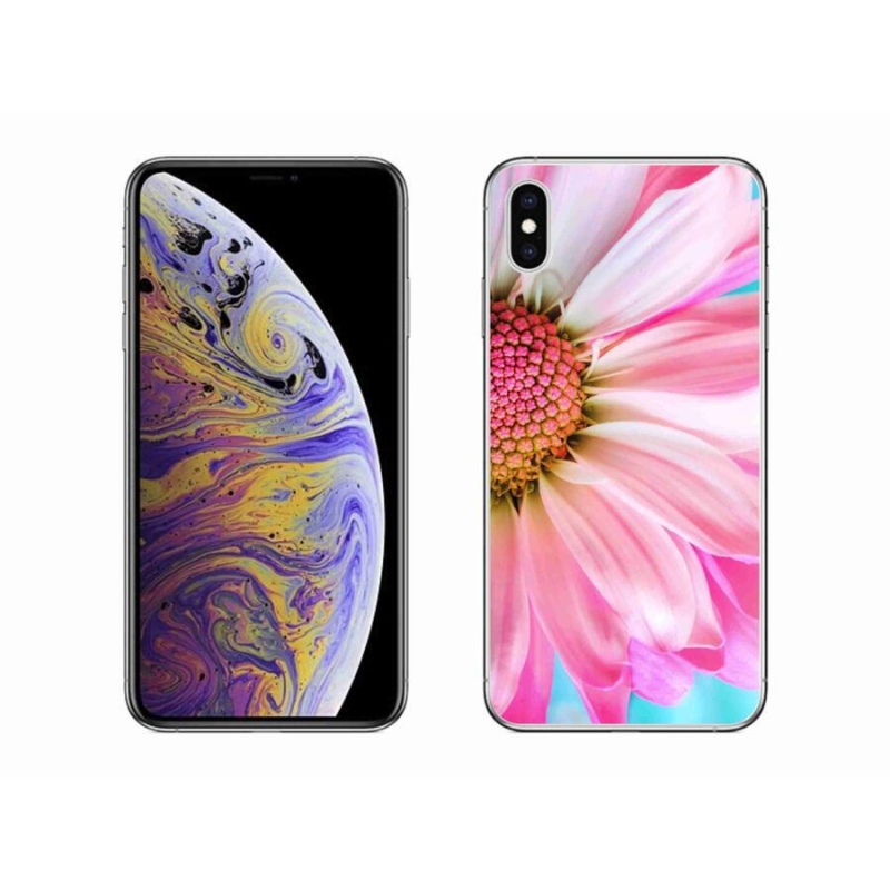 Zselés borítás mmCase iPhone XS Max készülékhez - rózsaszín virág