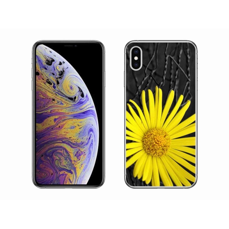 Gél borítás mmCase iPhone XS Max készülékhez - sárga virág