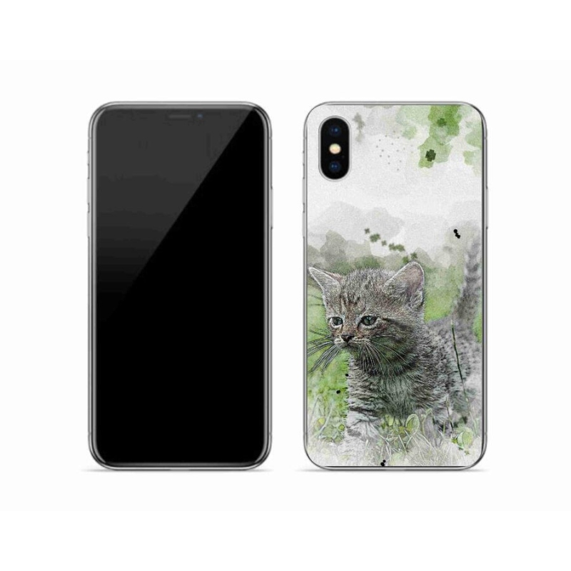 Gél borítás mmCase iPhone XS készülékhez - aranyos cica 1