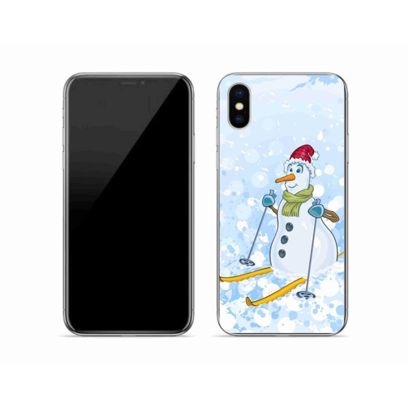 Zselés borítás mmCase iPhone XS készülékhez - hóember