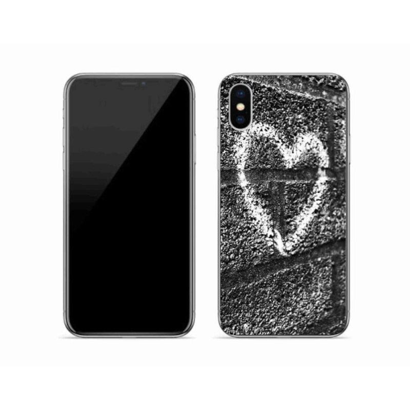 Gél borítás mmCase iPhone XS készülékhez - szív a falon