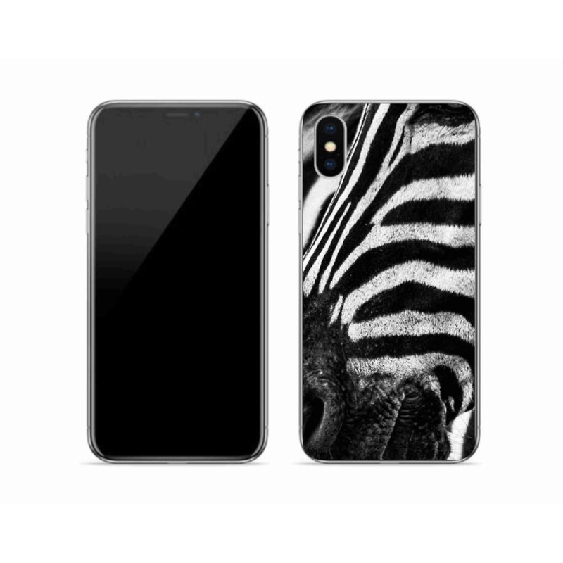 Zselés borítás mmCase iPhone XS készülékhez - zebra