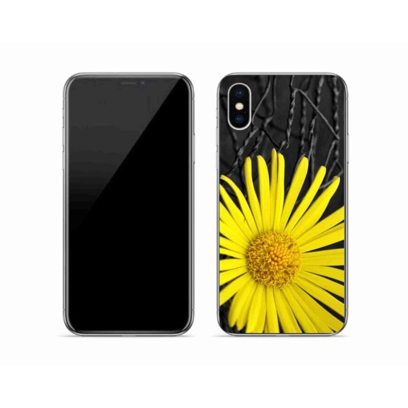 Gél borítás mmCase iPhone XS készülékhez - sárga virág