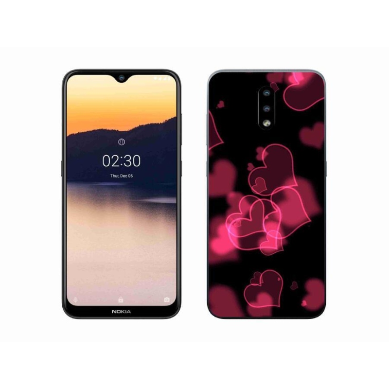 Zselés tok mmCase a Nokia 2.3 készülékhez - piros szívek