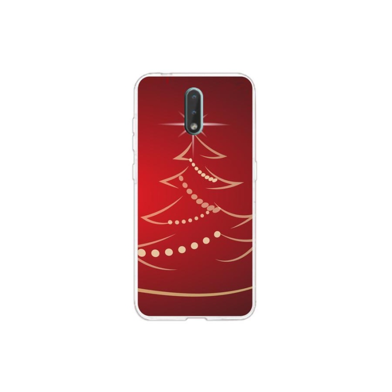 Gél borító mmCase mobiltelefonhoz Nokia 2.3 - karikatúra karácsonyfa