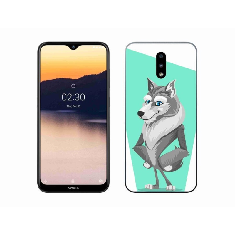 Zselés borító mmCase mobiltelefonhoz Nokia 2.3 - rajzfilm farkas