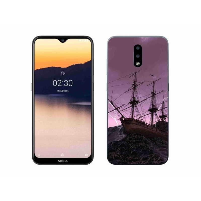 Zselés borítás mmCase a Nokia 2.3-hoz - hajó a viharban