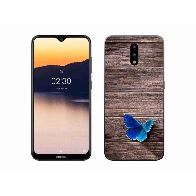 Zselés tok mmCase a Nokia 2.3 készülékhez - kék pillangó 1