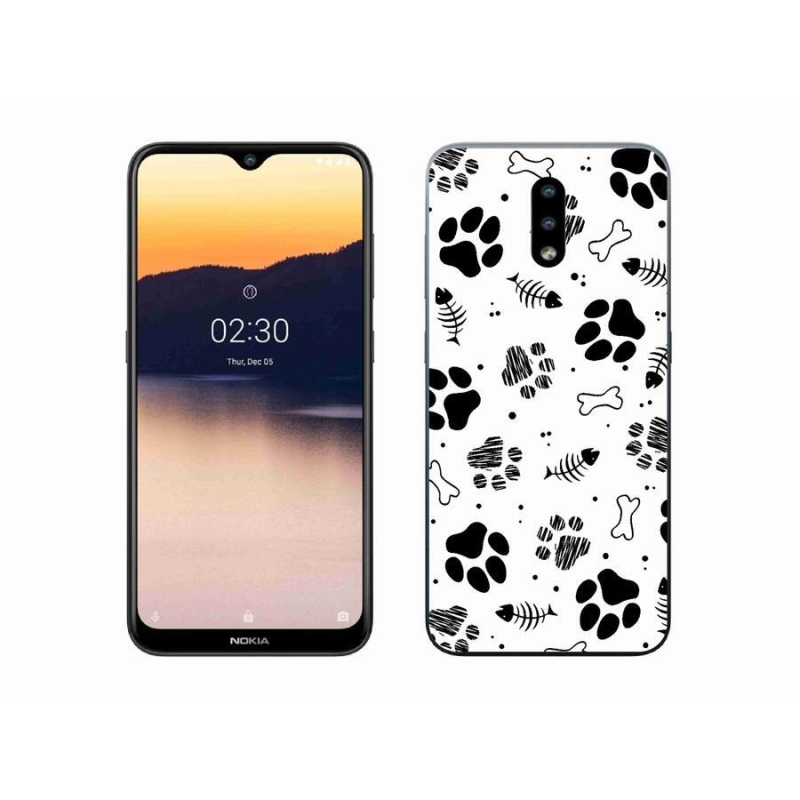 Zselés borítás mmCase mobiltelefonhoz Nokia 2.3 - kutyamancsok 1