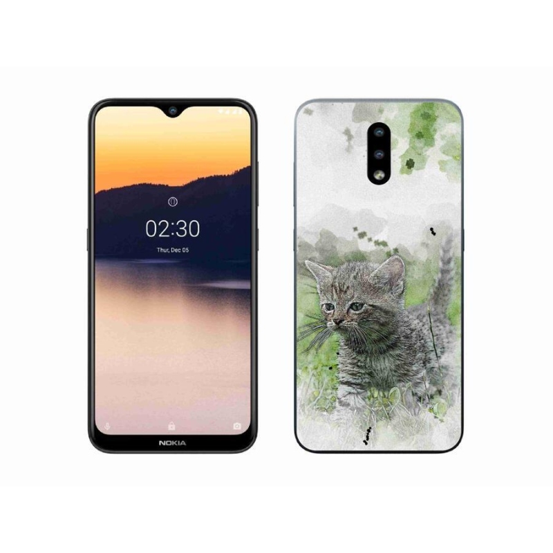 Gél borító mmCase mobiltelefonhoz Nokia 2.3 - aranyos cica 1