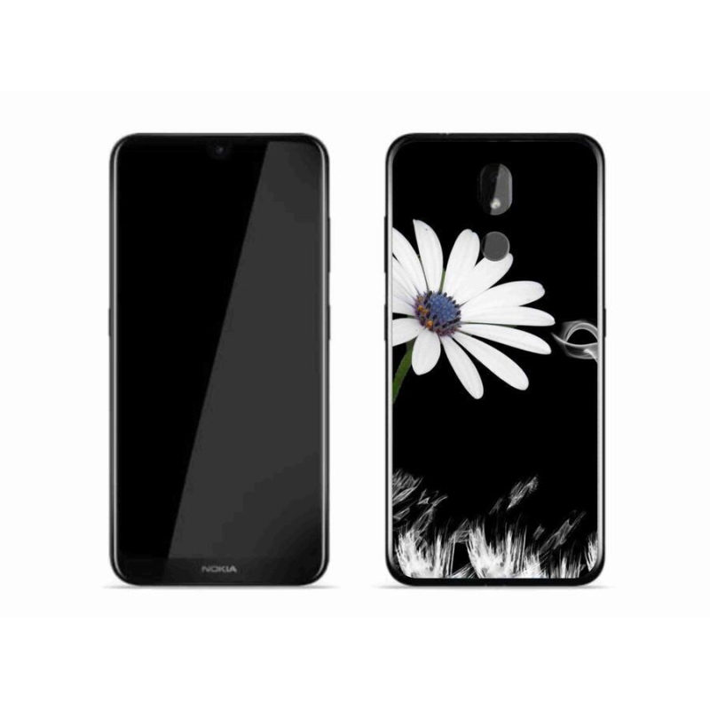 Zselés borítás mmCase Nokia 3.2 - fehér virághoz