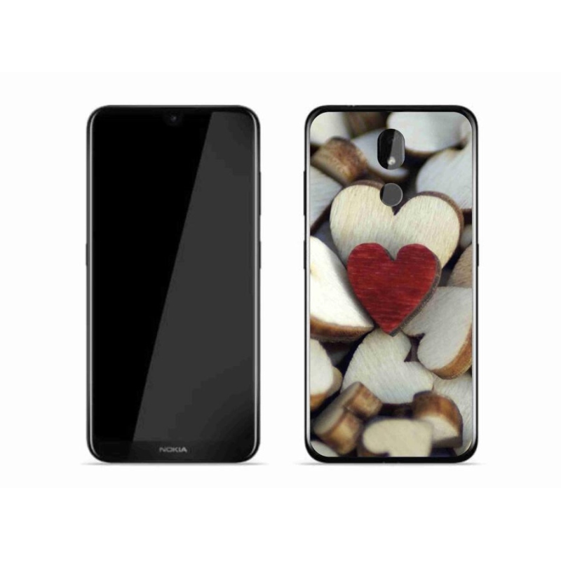 Zselés borítás mmCase Nokia 3.2 készülékhez - gravírozott piros szív