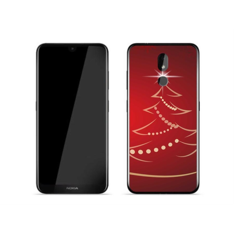 Gél borító mmCase mobiltelefonhoz Nokia 3.2 - karikatúra karácsonyfa