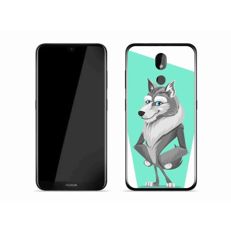 Zselés borító mmCase mobiltelefonhoz Nokia 3.2 - rajzfilm farkas