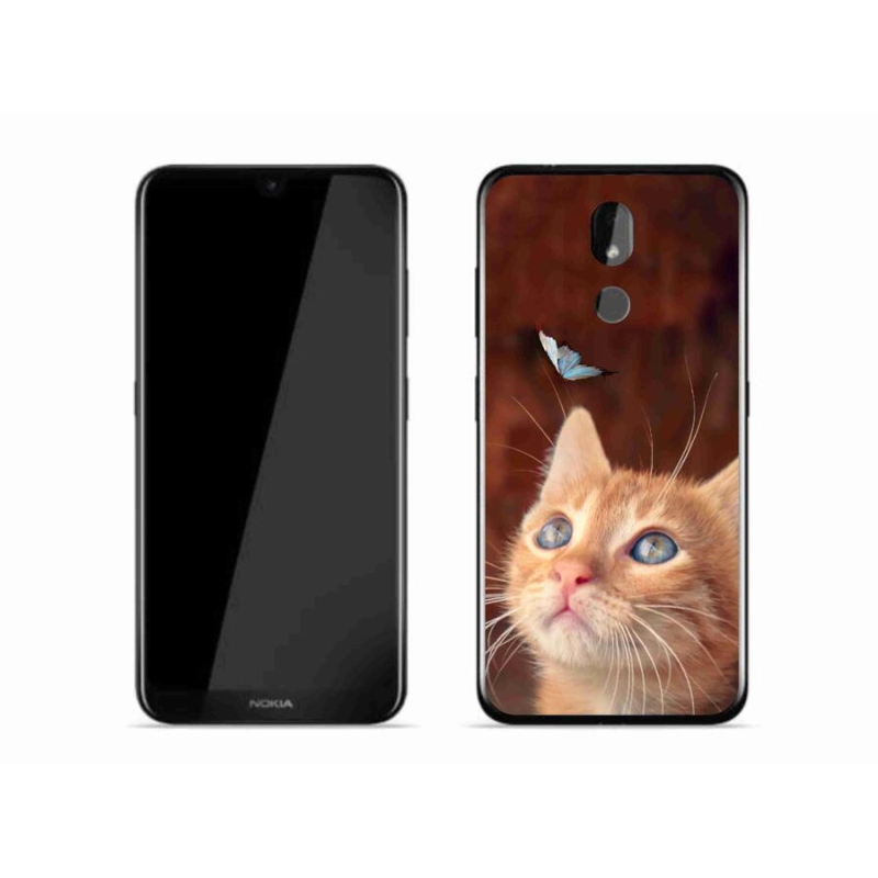 Zselés borító mmCase mobiltelefonhoz Nokia 3.2 - pillangó és cica