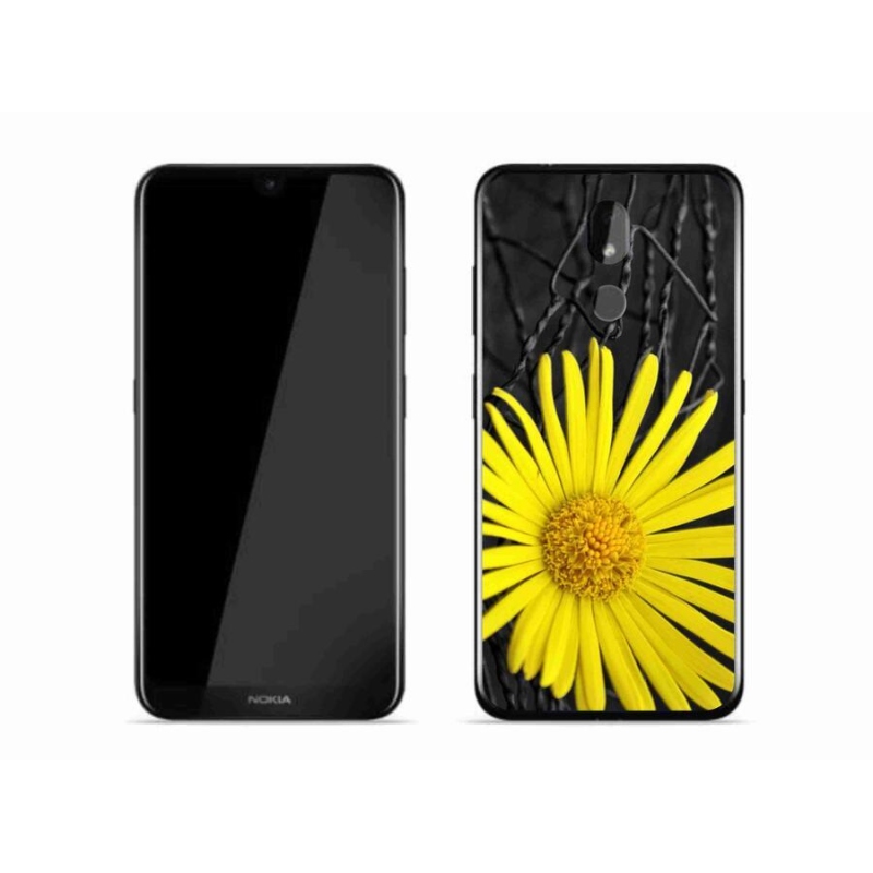 Zselés borítás mmCase Nokia 3.2 készülékhez - sárga virág