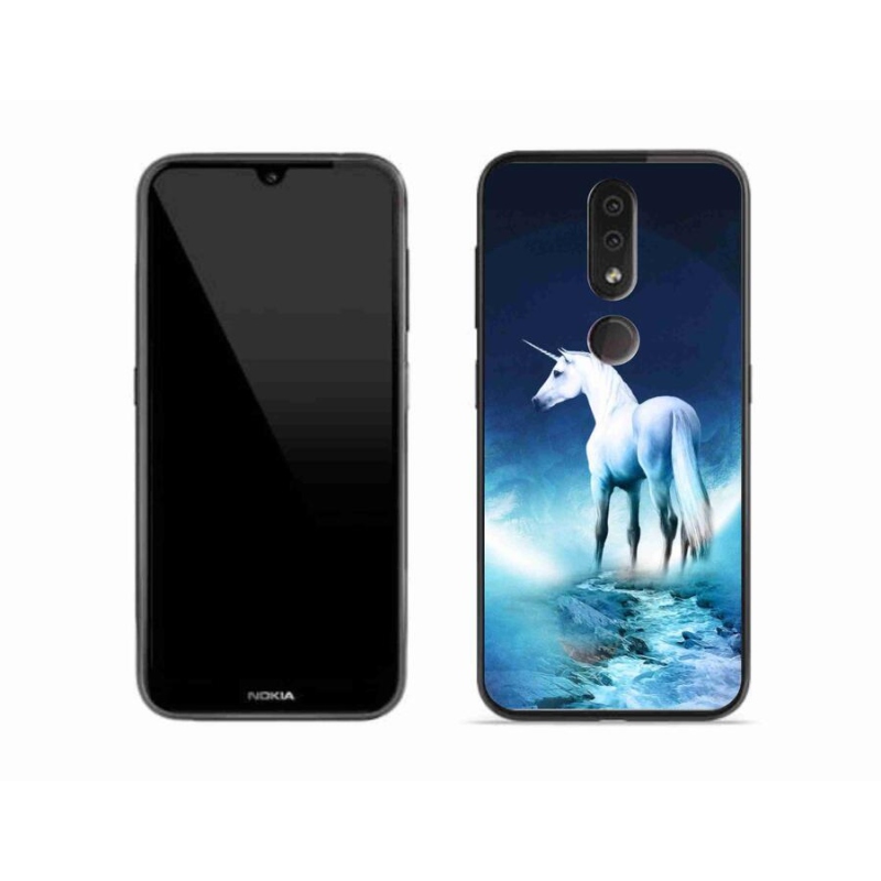 Zselés borítás mmCase a Nokia 4.2 készülékhez - fehér egyszarvú