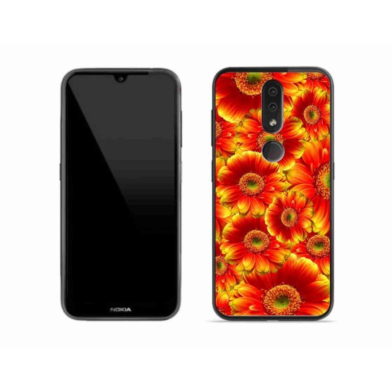 Zselés borító mmCase mobiltelefonhoz Nokia 4.2 - gerbera 1