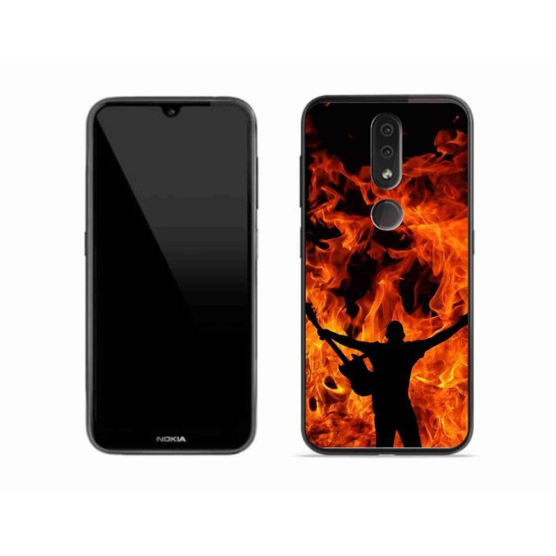 Zselés borító mmCase mobil Nokia 4.2 - zenész és tűz